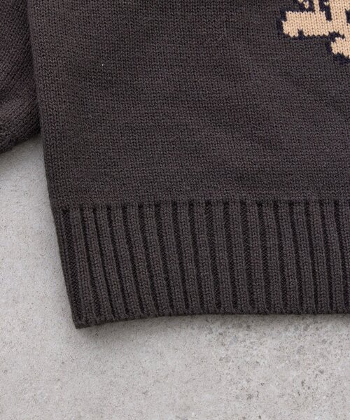 CIAOPANIC TYPY（チャオパニックティピー）の「【KIDS】【ジュニアサイズあり】犬ジャガードニット(OSORO)（ニット/セーター・キッズ・ライトグレー/イエロー/チャコールグレー・110/130/150）」の6枚目の写真