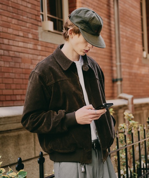 Regen Glanz（レーゲングランツ）の「synthetic suede zip blouson / シンセティックスエードジップブルゾン（ブルゾン・メンズ・ブラック/ブラウン系その他・MEDIUM/SMALL/LARGE）」の4枚目の写真