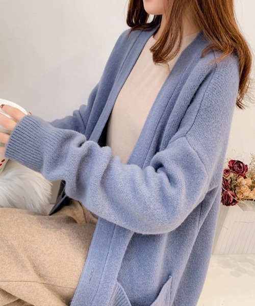 SallyLunn(サリーラン)の「オーバーニットロングカーディガン(ニット/セーター・レディース・ブラウン/イエロー/アイボリー/ブルー・FREE)」の13枚目の写真