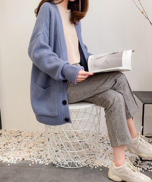 SallyLunn(サリーラン)の「オーバーニットロングカーディガン(ニット/セーター・レディース・ブラウン/イエロー/アイボリー/ブルー・FREE)」の17枚目の写真