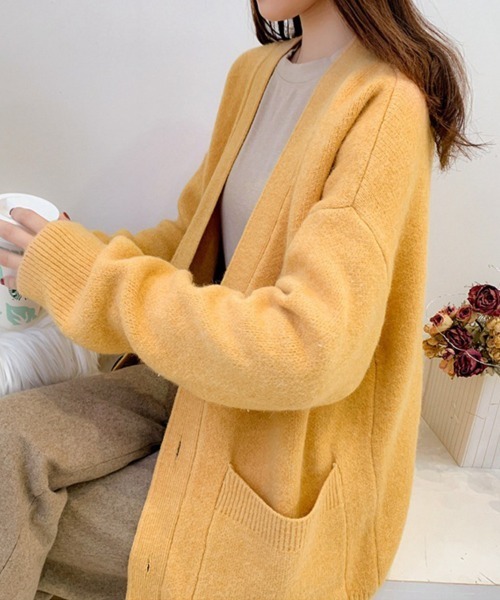 SallyLunn(サリーラン)の「オーバーニットロングカーディガン(ニット/セーター・レディース・ブラウン/イエロー/アイボリー/ブルー・FREE)」の20枚目の写真