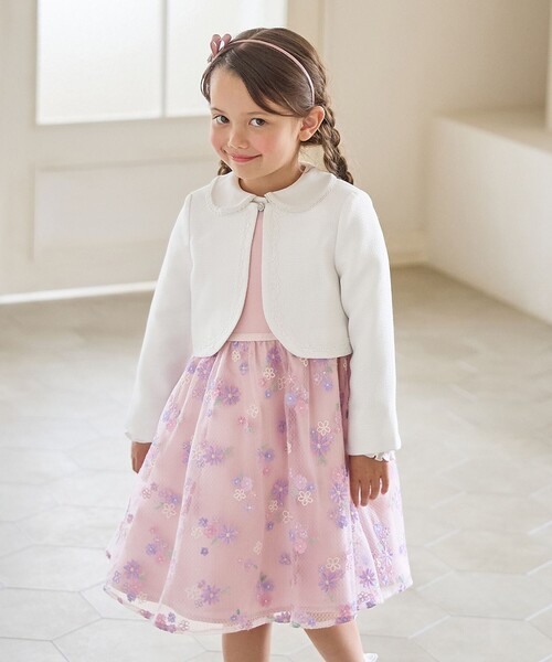 ANY(エニィ)の「花柄刺繍ワンピース(ワンピース・キッズ・サックスブルー系/ピンク系・130/120/110)」の2枚目の写真