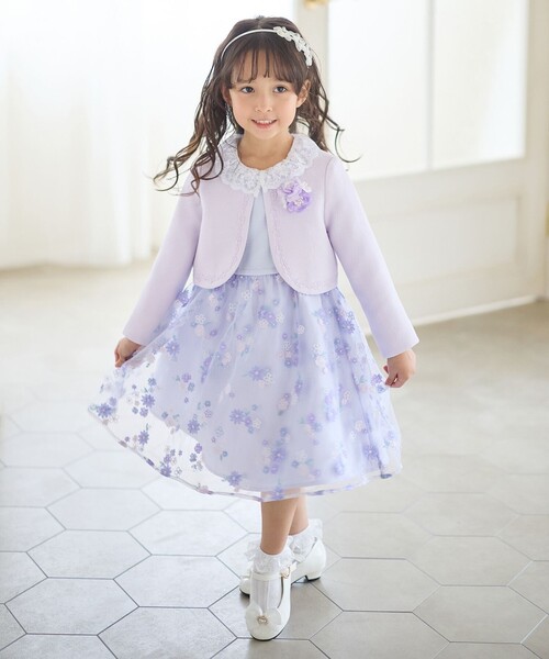 ANY(エニィ)の「花柄刺繍ワンピース(ワンピース・キッズ・サックスブルー系/ピンク系・130/120/110)」の4枚目の写真