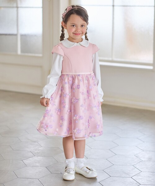 ANY(エニィ)の「花柄刺繍ワンピース(ワンピース・キッズ・サックスブルー系/ピンク系・130/120/110)」の12枚目の写真