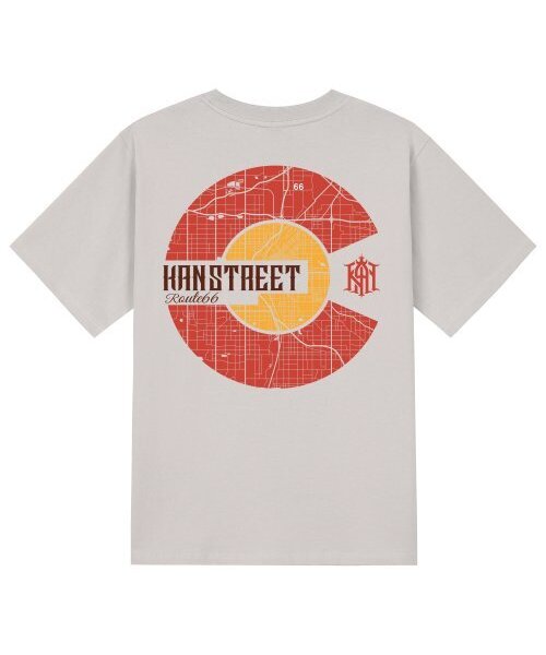 KAN6312(カン6312)の「KTC0083 ルート66 半袖Tシャツ - ベージュ(Tシャツ/カットソー・メンズ・その他・MEDIUM/SMALL/LARGE/X-LARGE)」の1枚目の写真