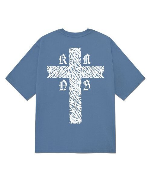 KAN6312(カン6312)の「KGTN0205 ケルティッククロス 20番手 半袖Tシャツ ブルー(Tシャツ/カットソー・メンズ・その他・LARGE/MEDIUM/SMALL/X-LARGE)」の1枚目の写真