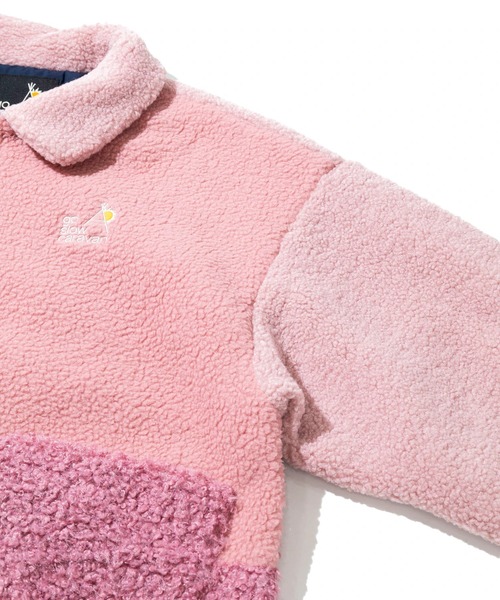 go slow caravan（ゴースローキャラバン）の「ボア×フリース パッチワークコート W（その他アウター・レディース・ピンク/グリーン/ブラック・FREE）」の5枚目の写真