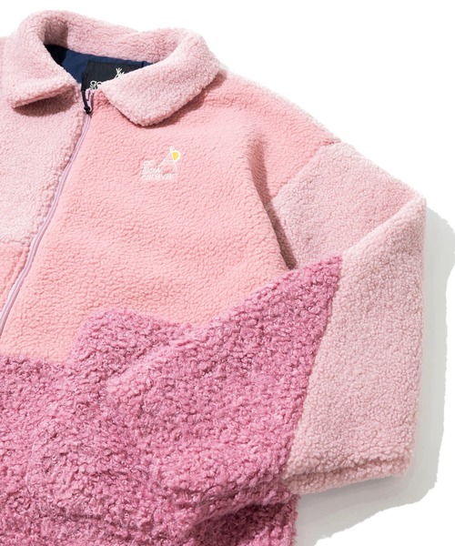 go slow caravan（ゴースローキャラバン）の「ボア×フリース パッチワークコート W（その他アウター・レディース・ピンク/グリーン/ブラック・FREE）」の6枚目の写真