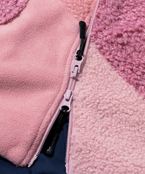 go slow caravan（ゴースローキャラバン）の「ボア×フリース パッチワークコート W（その他アウター・レディース・ピンク/グリーン/ブラック・FREE）」の9枚目の写真