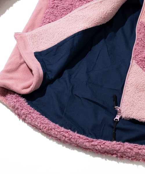 go slow caravan（ゴースローキャラバン）の「ボア×フリース パッチワークコート W（その他アウター・レディース・ピンク/グリーン/ブラック・FREE）」の10枚目の写真