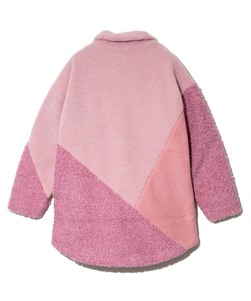 go slow caravan（ゴースローキャラバン）の「ボア×フリース パッチワークコート W（その他アウター・レディース・ピンク/グリーン/ブラック・FREE）」の12枚目の写真