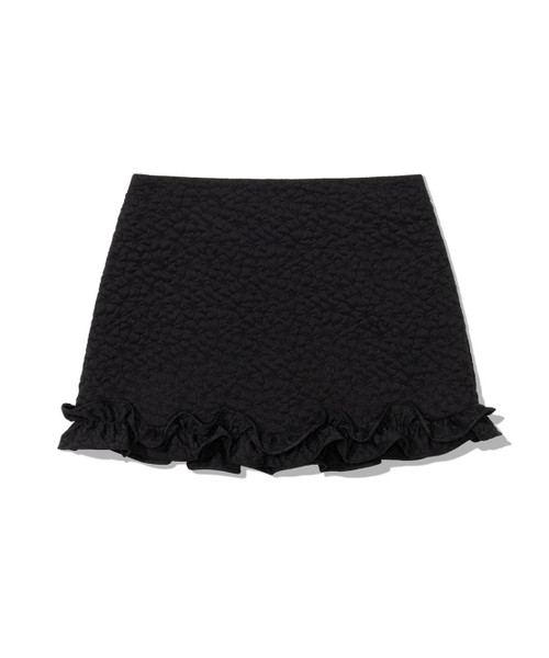 UGLY SHADOW（アグリーシャドウ）の「フラワーラッフルミニスカート(ブラック)（スカート・レディース・その他・SMALL/MEDIUM）」の4枚目の写真
