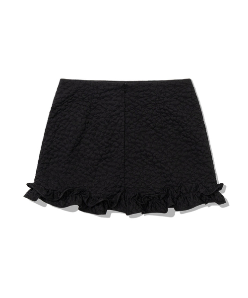 UGLY SHADOW（アグリーシャドウ）の「フラワーラッフルミニスカート(ブラック)（スカート・レディース・その他・SMALL/MEDIUM）」の5枚目の写真
