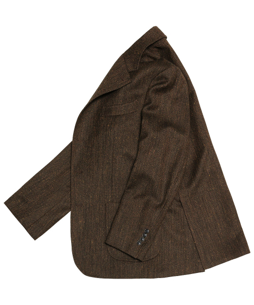 sortie(ソルティ)の「412 Herringbone Check Wool Silk Jacket (Brown)(テーラードジャケット・メンズ・その他・LARGE/X-LARGE/MEDIUM)」の4枚目の写真