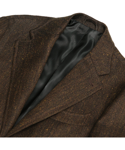sortie(ソルティ)の「412 Herringbone Check Wool Silk Jacket (Brown)(テーラードジャケット・メンズ・その他・LARGE/X-LARGE/MEDIUM)」の5枚目の写真