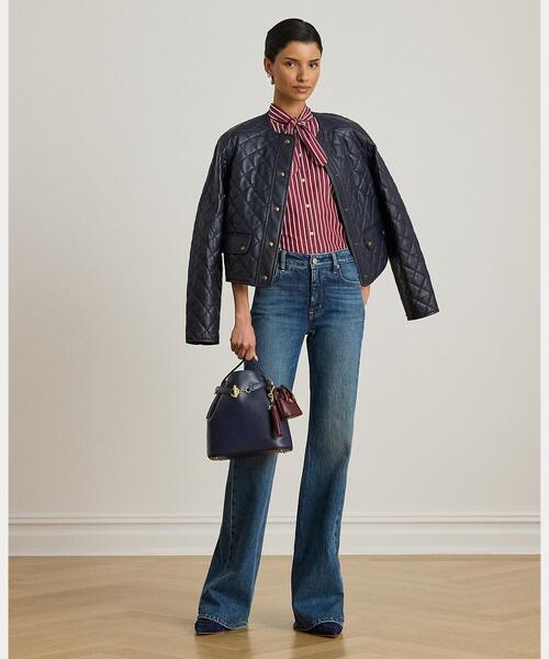 LAUREN RALPH LAUREN(ローレン ラルフ ローレン)の「ストライプド コットン ブロードクロス タイネック シャツ(シャツ/ブラウス・レディース・マルチ・4/2/00/0)」の5枚目の写真