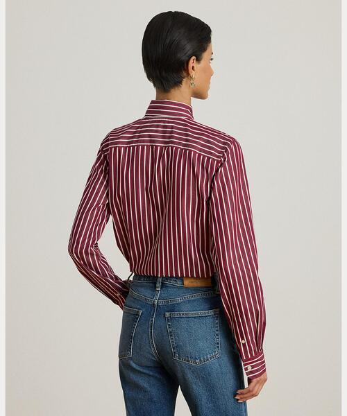 LAUREN RALPH LAUREN(ローレン ラルフ ローレン)の「ストライプド コットン ブロードクロス タイネック シャツ(シャツ/ブラウス・レディース・マルチ・4/2/00/0)」の6枚目の写真