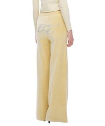 ITZAVIBE（イッザバイブ）の「[IPT006-13]ベルオアグリッターロゴワイドパンツ-イエロー（スウェットパンツ）」
