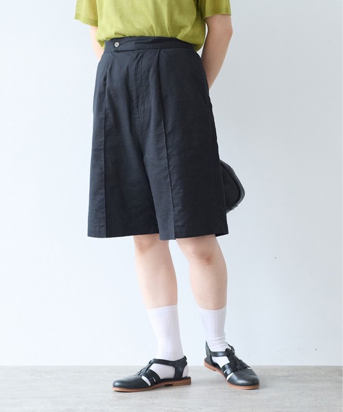 bulle de savon（ビュルデサボン）の「オーガニックコットン Wガーゼ ハーフパンツ（その他パンツ・レディース・ブラック/アイボリー・FREE）」の22枚目の写真