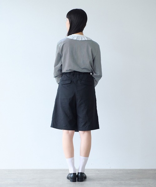 bulle de savon（ビュルデサボン）の「オーガニックコットン Wガーゼ ハーフパンツ（その他パンツ・レディース・ブラック/アイボリー・FREE）」の19枚目の写真