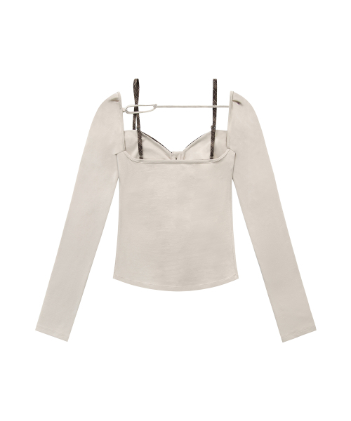EYEER(イワイイアル)の「Check Pattern Layerd Long Sleeve - Beige(Tシャツ/カットソー・レディース・その他・SMALL)」の2枚目の写真