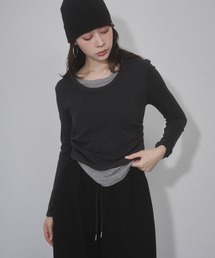ENVYM | サイドシャーリングレイヤードトップス(Tシャツ/カットソー)