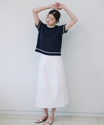 COTTON LONG SKIRT_WHITE
