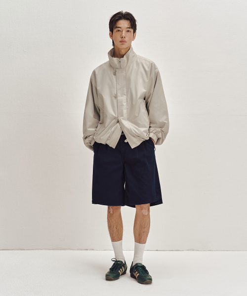 SECONDMONO（セカンドモノローグ）の「ボタンフラケットナイロンハーフコートジャケット [ベージュ]_SEJK027BEIGE（ナイロンジャケット・レディース・その他・SMALL/MEDIUM/LARGE）」の3枚目の写真