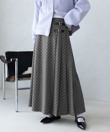 RAGEBLUE | 選べる着丈/Wベルトドットプリーツキルトスカート(スカート)