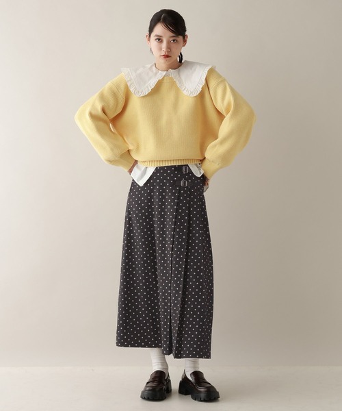 RAGEBLUE（レイジブルー）の「選べる着丈/Wベルトドットプリーツキルトスカート（スカート・レディース・ブラック/グレー・MEDIUM/LARGE）」の21枚目の写真