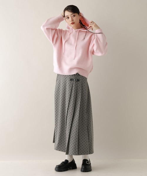 RAGEBLUE（レイジブルー）の「選べる着丈/Wベルトドットプリーツキルトスカート（スカート・レディース・ブラック/グレー・MEDIUM/LARGE）」の3枚目の写真