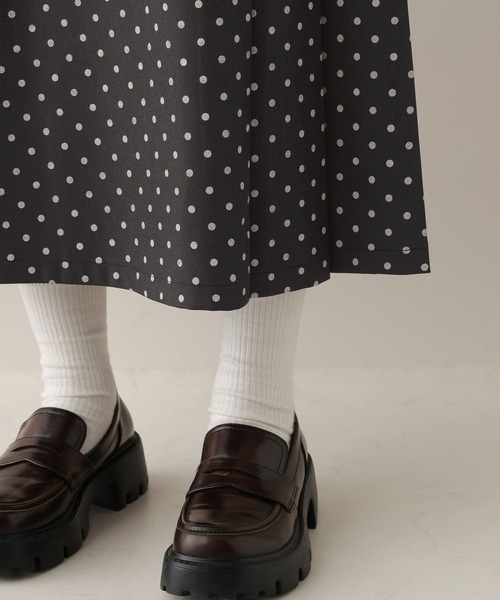 RAGEBLUE（レイジブルー）の「選べる着丈/Wベルトドットプリーツキルトスカート（スカート・レディース・ブラック/グレー・MEDIUM/LARGE）」の15枚目の写真