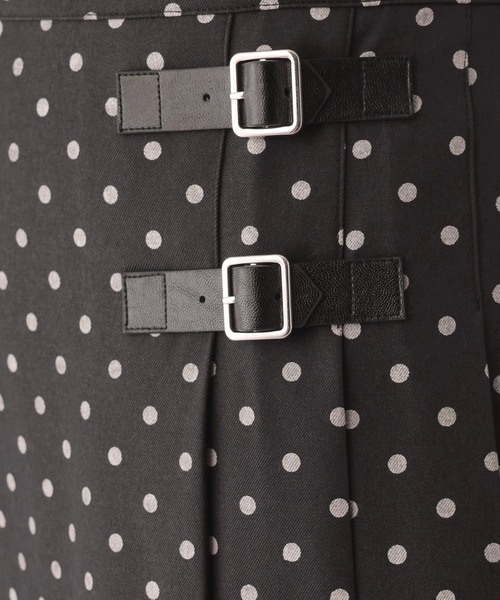 RAGEBLUE（レイジブルー）の「選べる着丈/Wベルトドットプリーツキルトスカート（スカート・レディース・ブラック/グレー・MEDIUM/LARGE）」の18枚目の写真