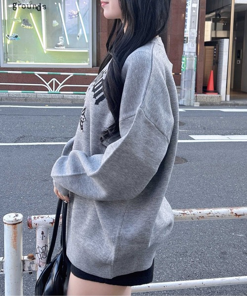 INGNI(イング)の「クロスロゴジャガードニット(ニット/セーター・レディース・ホワイト×ブラック/ブラック×ホワイト/グレー系その他3・M)」の21枚目の写真