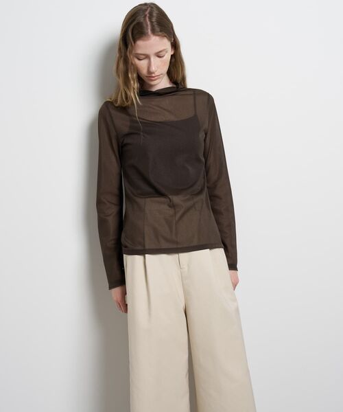 LANVIN en Bleu（ランバンオンブルー）の「シアートリコットフレアスリーブカットソー（Tシャツ/カットソー・レディース・ブラウン/ブラック/オフホワイト・38）」の7枚目の写真