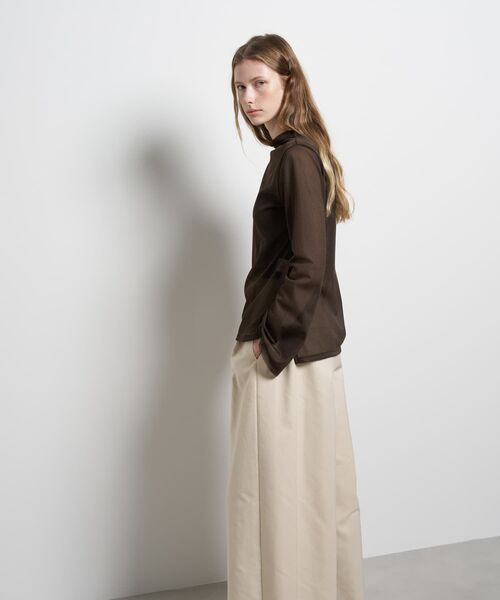 LANVIN en Bleu（ランバンオンブルー）の「シアートリコットフレアスリーブカットソー（Tシャツ/カットソー・レディース・ブラウン/ブラック/オフホワイト・38）」の8枚目の写真