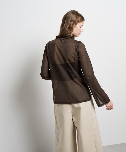 LANVIN en Bleu（ランバンオンブルー）の「シアートリコットフレアスリーブカットソー（Tシャツ/カットソー・レディース・ブラウン/ブラック/オフホワイト・38）」の9枚目の写真