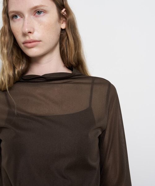 LANVIN en Bleu（ランバンオンブルー）の「シアートリコットフレアスリーブカットソー（Tシャツ/カットソー・レディース・ブラウン/ブラック/オフホワイト・38）」の10枚目の写真