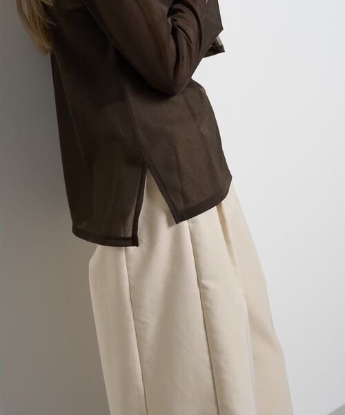 LANVIN en Bleu（ランバンオンブルー）の「シアートリコットフレアスリーブカットソー（Tシャツ/カットソー・レディース・ブラウン/ブラック/オフホワイト・38）」の12枚目の写真