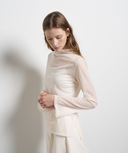 LANVIN en Bleu（ランバンオンブルー）の「シアートリコットフレアスリーブカットソー（Tシャツ/カットソー・レディース・ブラウン/ブラック/オフホワイト・38）」の17枚目の写真