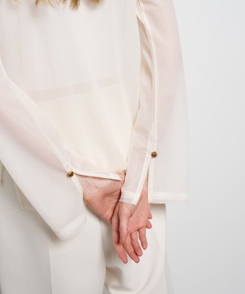 LANVIN en Bleu（ランバンオンブルー）の「シアートリコットフレアスリーブカットソー（Tシャツ/カットソー・レディース・ブラウン/ブラック/オフホワイト・38）」の19枚目の写真