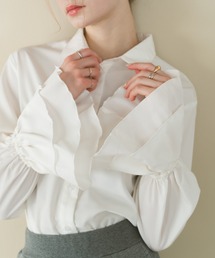 VANNIE U（ヴァニーユー）の「フリルキャンディースリーブショートシャツ（シャツ/ブラウス）」