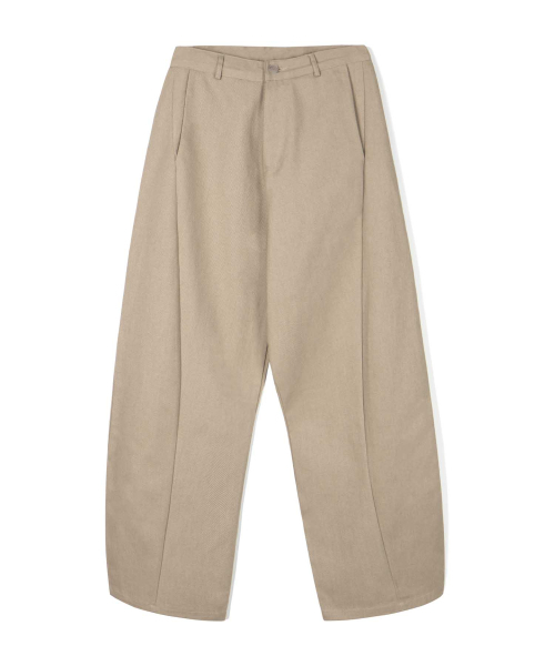 THAT'S IT（ザッツイット）の「カーブドワイドコットンデニムパンツ[ベージュ]（デニムパンツ・レディース・ベージュ・LARGE/X-LARGE/MEDIUM）」の2枚目の写真