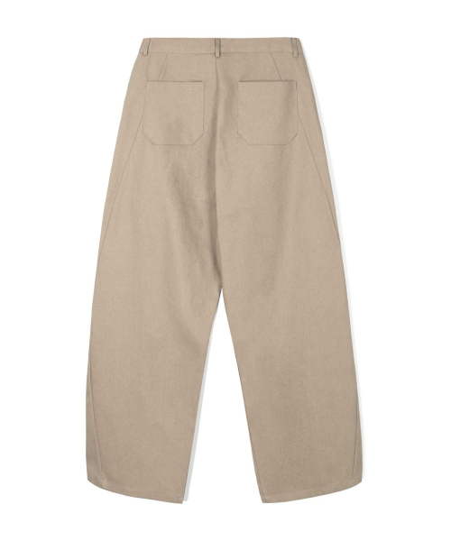 THAT'S IT（ザッツイット）の「カーブドワイドコットンデニムパンツ[ベージュ]（デニムパンツ・レディース・ベージュ・LARGE/X-LARGE/MEDIUM）」の3枚目の写真
