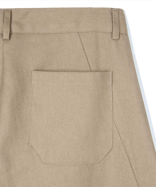 THAT'S IT（ザッツイット）の「カーブドワイドコットンデニムパンツ[ベージュ]（デニムパンツ・レディース・ベージュ・LARGE/X-LARGE/MEDIUM）」の6枚目の写真