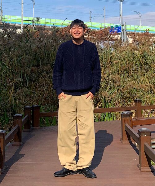 THAT'S IT（ザッツイット）の「カーブドワイドコットンデニムパンツ[ベージュ]（デニムパンツ・レディース・ベージュ・LARGE/X-LARGE/MEDIUM）」の10枚目の写真