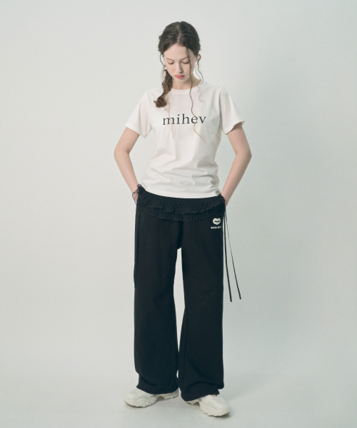 MIHEV(ミヘブ)の「ミヘブロゴTシャツホワイト(Tシャツ/カットソー・レディース・その他・MEDIUM/LARGE)」の2枚目の写真