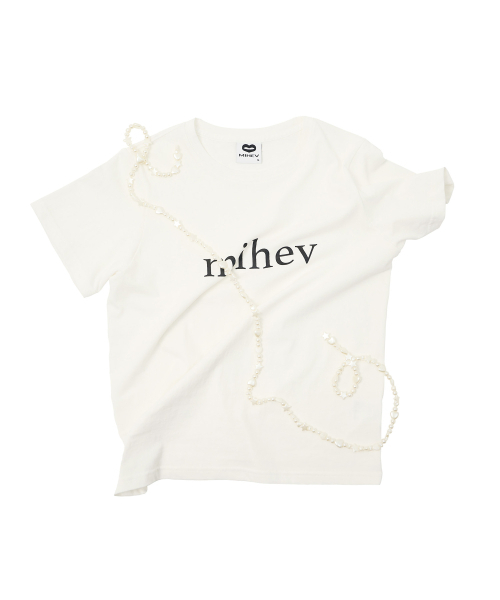 MIHEV(ミヘブ)の「ミヘブロゴTシャツホワイト(Tシャツ/カットソー・レディース・その他・MEDIUM/LARGE)」の6枚目の写真