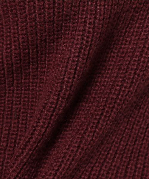 MOUSSY（マウジー）の「LOOSE TURTLE OP（ワンピース・レディース・ボルドー/オフホワイト/チャコールグレー/キャメル・FREE）」の6枚目の写真