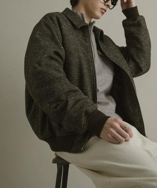 SENSE OF PLACE by URBAN RESEARCH(センスオブプレイスバイアーバンリサーチ)の「ウールブレンドネップブルゾン(ブルゾン・メンズ・ブラック/ブラウン・MEDIUM/LARGE)」の1枚目の写真